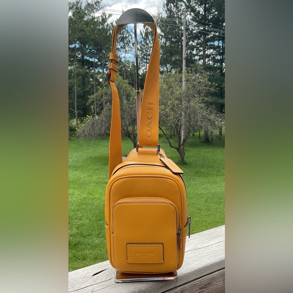 Coach Men's Racer Sling - Mandarin Orange NWT - Picture 2 of 11